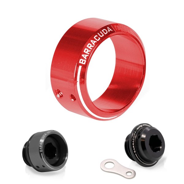 Insert anodisé rouge pour le bouchon de remplissage d'huile Ø 28 mm convient pour BC-HN102, BC-YN102 et BC-SN102