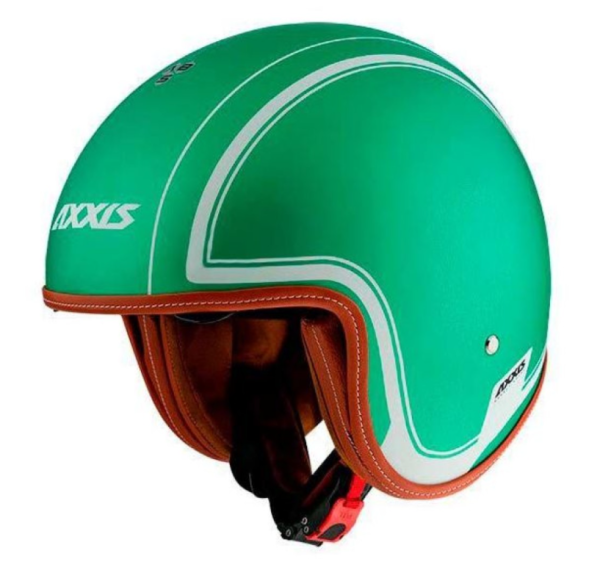 Casque jet Axxis, Hornet SV Royal, vert mat