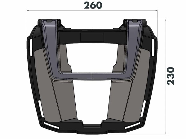 Support de top case Easyrack noir pour Honda NC 750 Integra /DCT (14-15) Hepco & Becker