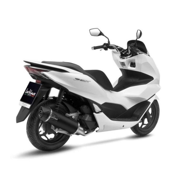 LeoVince système d’échappement complet SBK Nero pour Honda PCX 125, acier inoxydable noir, expertise E