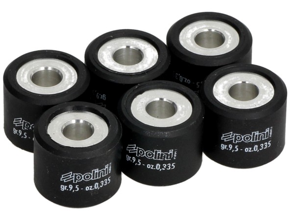 Jeu de galets de variateur Polini, 20x17 mm, 9,5 g, pièces : 6