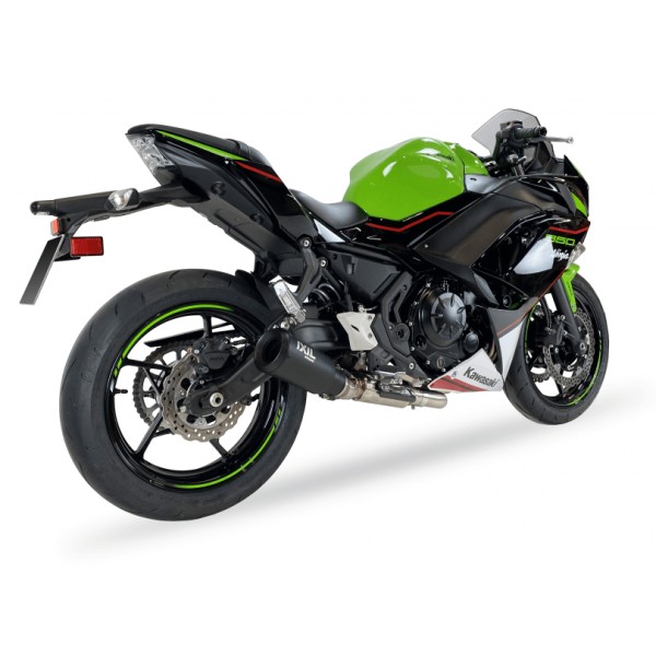 Système d'échappement complet IXIL RB avec cata pour Kawasaki Z 650 /RS, 650 Ninja (21-), noir, homologué E, Euro5