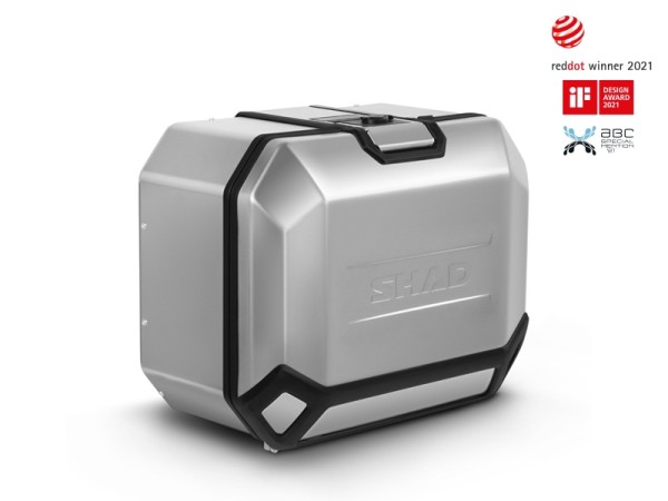 Shad valise latérale Terra TR47, droite, aluminium argenté, 47 l