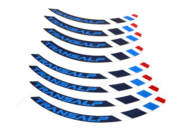 Kit d'autocollants décoratifs de jantes Ross White (Tricolor) pour Honda XL 750 Transalp (23-) Original