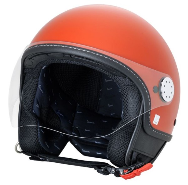 Vespa casque jet, Vespa Visor LangHe, orange brick/orange impulsivo (A11)