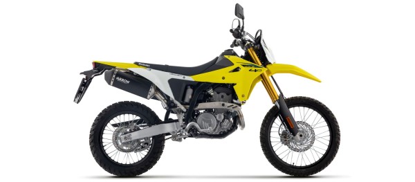 Échappement ARROW EXPLORER en aluminium noir avec embout en carbone pour Suzuki DR-Z4S (25-)
