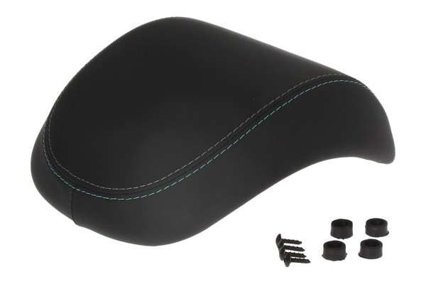 Dossier original de top case pour Vespa Primavera - noir avec coutures vertes