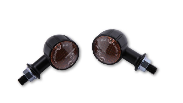 HIGHSIDER Smart Arizona ampoules mini-clignotants boîtier noir / lentille orange (paire), avant & arrière