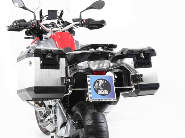 Kit de support de valises Cutout support incl. kit de valises Xplorer Cutout argent pour BMW R 1200 GS LC Adventure