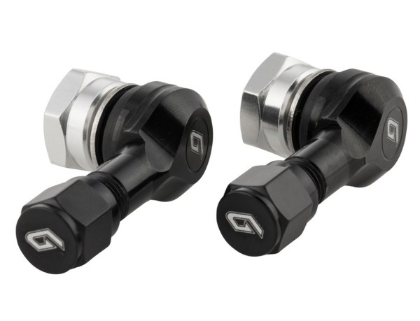 Insert de valve pour pneu/jante sans chambre à air 80°, noir anodisé