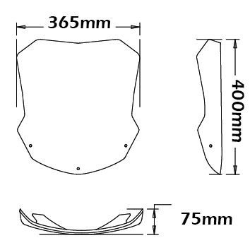 Pare-brise type original pour BMW F 800 ST (06-12), transparent