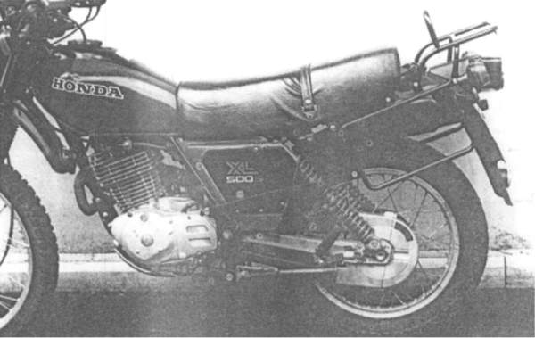 Pont de bagages tubulaire Support de top case et de valises latérales noir pour Honda XL 500 S (79-82)