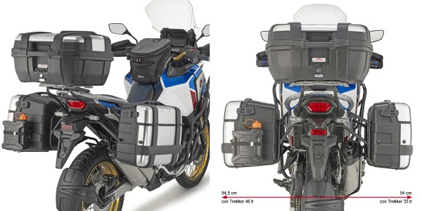 Porte-bagages latéraux PL ONE-FIT pour CRF1100L Africa Twin Adventure Sports (année 20-) Givi