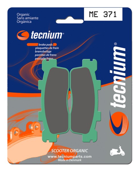 Plaquettes de frein organiques pour scooter Tecnium - ME371