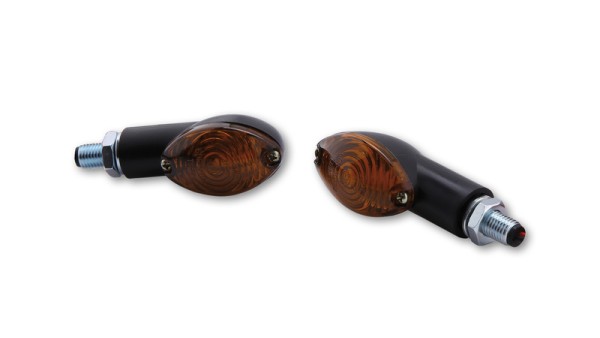 HIGHSIDER Smart Cateye ampoules mini-clignotants boîtier noir / lentille gris fumée (paire), avant & arrière
