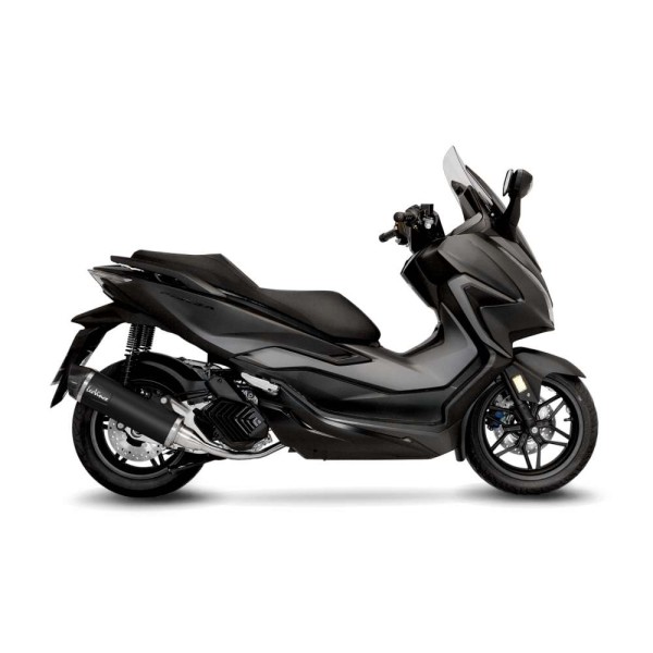 LeoVince Système complet SBK Nero pour Honda Forza 125, acier inoxydable noir, ABE, Euro5