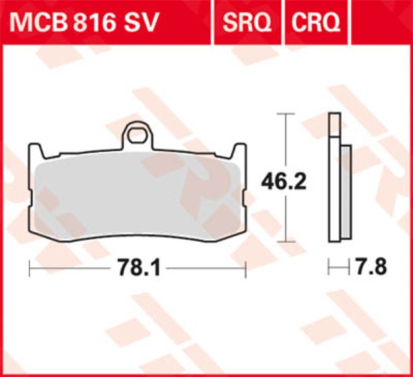 TRW Lucas plaquette de frein MCB838