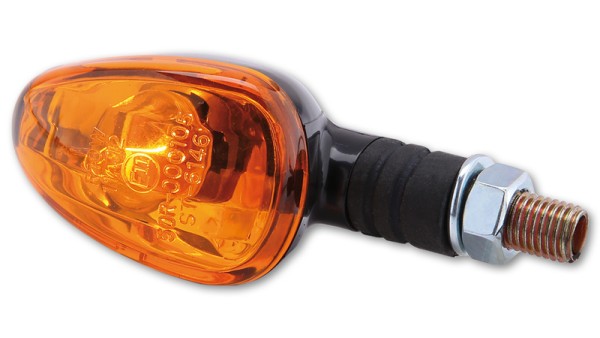 HIGHSIDER Smart Little Duke ampoules mini-clignotants boîtier noir / lentille orange (paire), avant & arrière