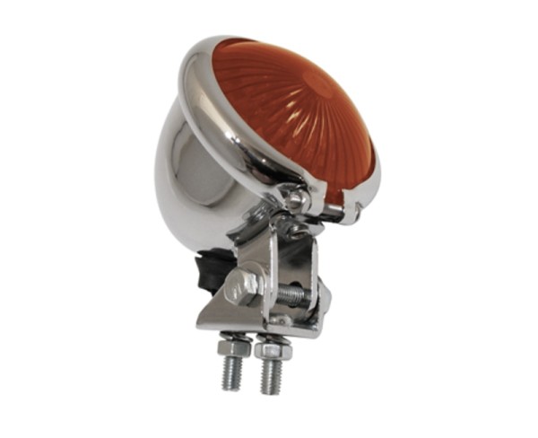 Feu arrière HIGHSIDER smart BATES STYLE à LED, boîtier chromé, lentille rouge