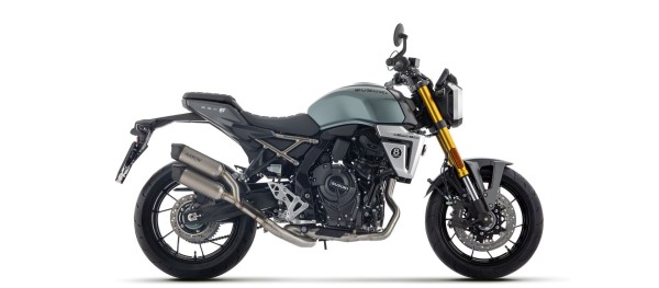 Échappement ARROW ROUND-SIL en titane avec embout en carbone pour Suzuki GSX-8T, GSX-8TT (25-)