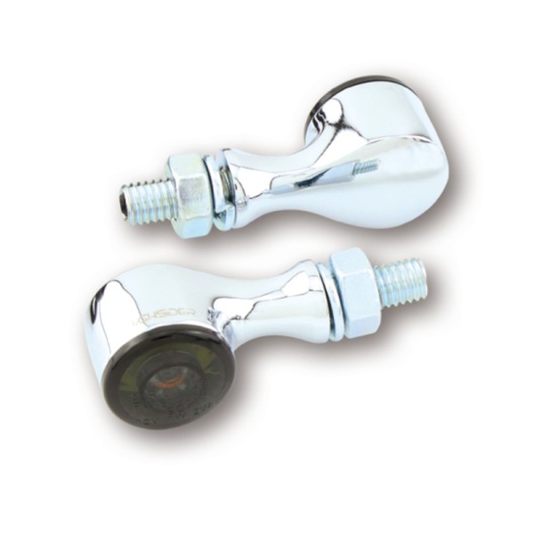 HIGHSIDER pro Apollo Classic LED clignotant/feu de position chrome/teinté 2in1, homologué E (paire)