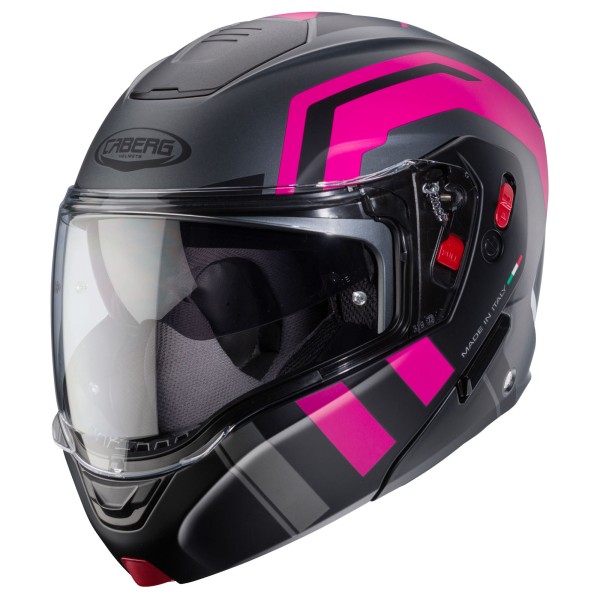 Caberg casque Horus X Road mat-gun metallic/noir-fuchsia