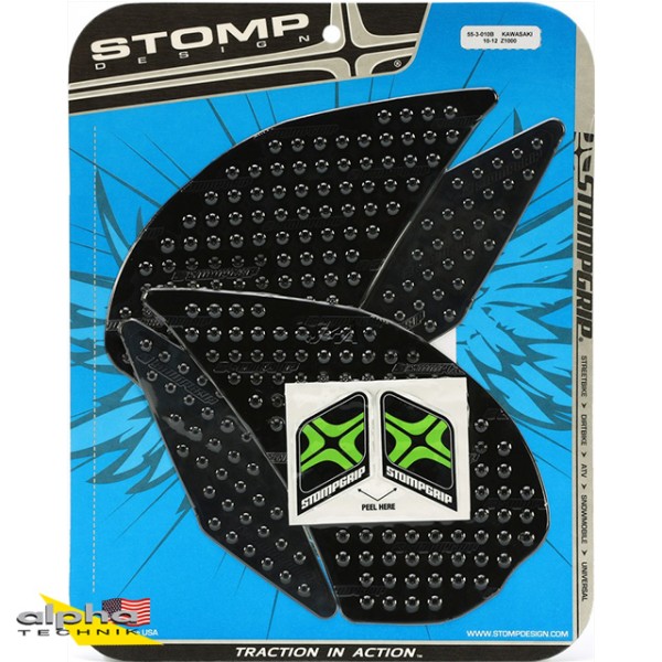 Stompgrip schwarz, Volcano, für Kawasaki Z1000, 2010-2016