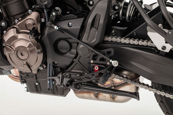 LSL 2Slide Rastenanlage für Yamaha MT07, XSR700, 2017- , schwarz-rot