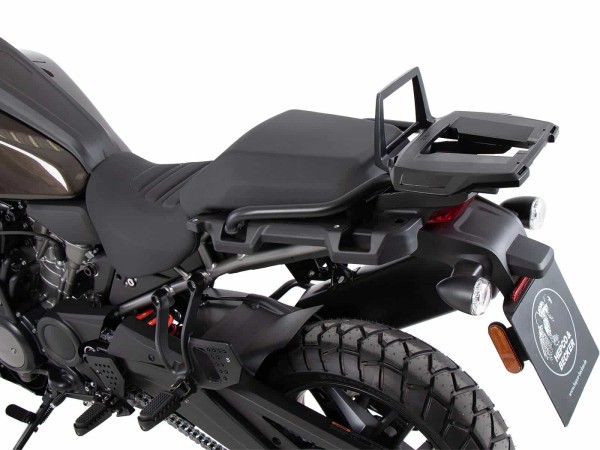 Support de topcase Alurack noir pour Harley Davidson Pan America (21-) Hepco & Becker