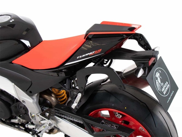 Supports latéraux C-Bow noirs pour Aprilia Tuono V4 Factory /RSV 4 /RSV 4 Factory (21-24) Hepco Becker
