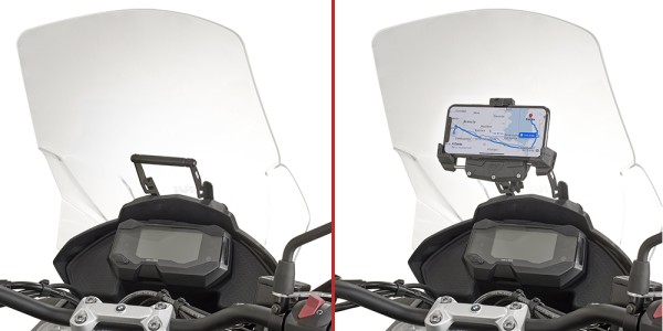 Support à monter sur le pare-brise pour la navigation / support pour smartphone pour BMW G 310 GS (année 17-) Or