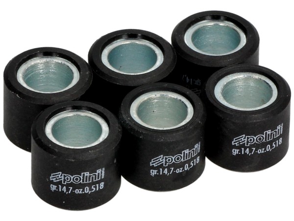 Jeu de galets de variateur Polini, 20x17 mm, 14,7 g, pièces : 6