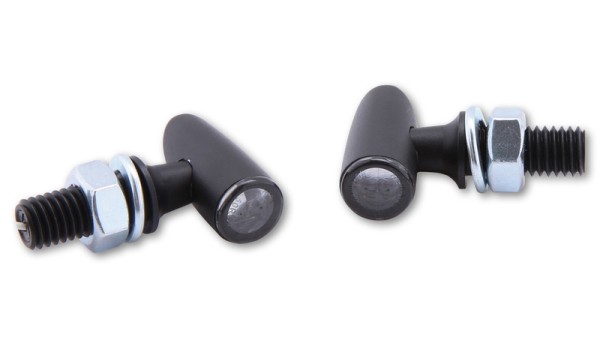 HIGHSIDER Pro Proton One LED Clignotants boîtier noir / lentille gris fumée (paire), avant & arrière
