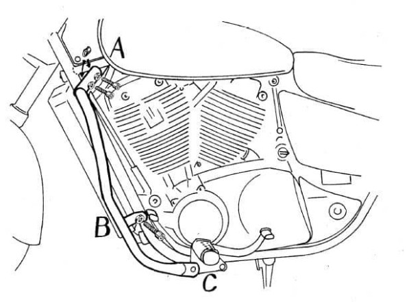 Arceau de protection moteur chromé pour Honda VT 1100 C2 Shadow (95-00) Hepco & Becker