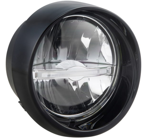 Phare LED pour Vespa Primavera 50-150ccm 2T/4T (-'18), noir brillant