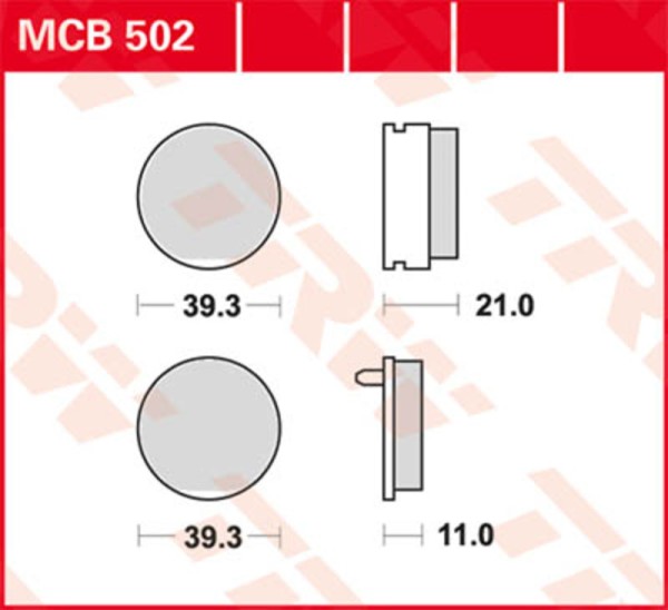 TRW Lucas Plaquette de frein MCB749