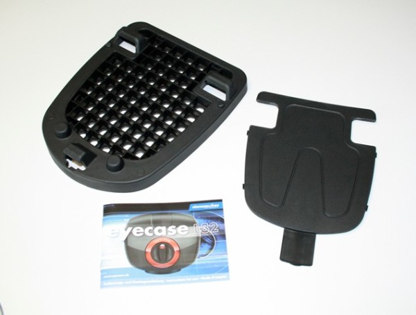 eyecase noir, env. 270x220 mm, plaque de maintien avec cache et kit de fixation