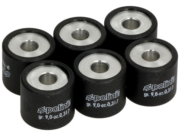 Jeu de galets de variateur Polini, 19x17 mm, 9,0 g, pièces : 6