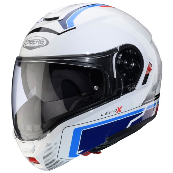 Caberg casque Levo X Elite blanc/bleu-rouge