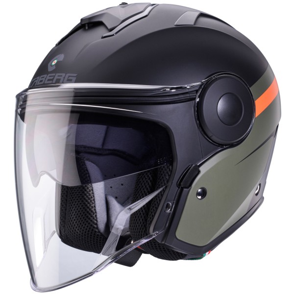 Caberg casque Soho Zephyr noir mat/vert orange