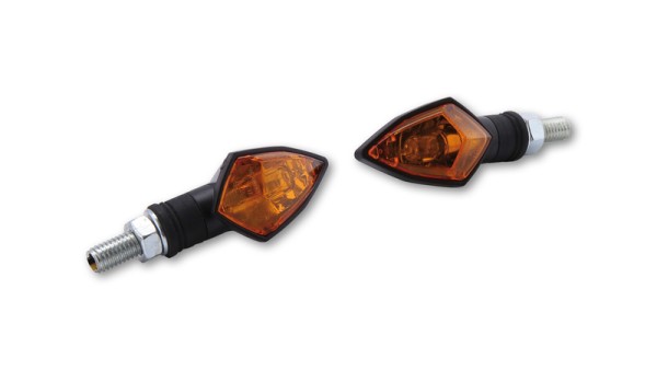 HIGHSIDER Smart Rock ampoules mini-clignotants boîtier noir / lentille orange (paire), avant & arrière