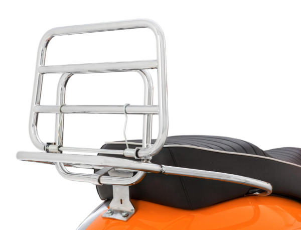 Porte-bagages arrière pour Vespa GTS /GTS Super /GTV /GT 60, 125-300ccm, pliable, chrome