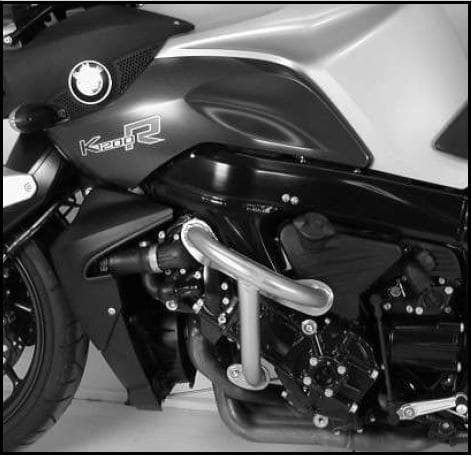 Arceau de protection moteur noir pour BMW K 1200 R (05-08)/Sport (07-08)/K 1300 R (09-16) Hepco & Becker