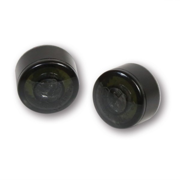 HIGHSIDER pro Apollo LED clignotant/feu de position noir/teinté 2en1, homologué E (paire)