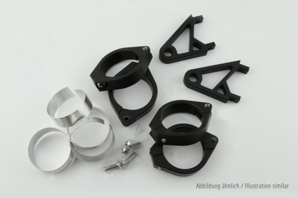 HIGHSIDER pro XS Porte-lampe noir set, Pour 38-41 mm Ø