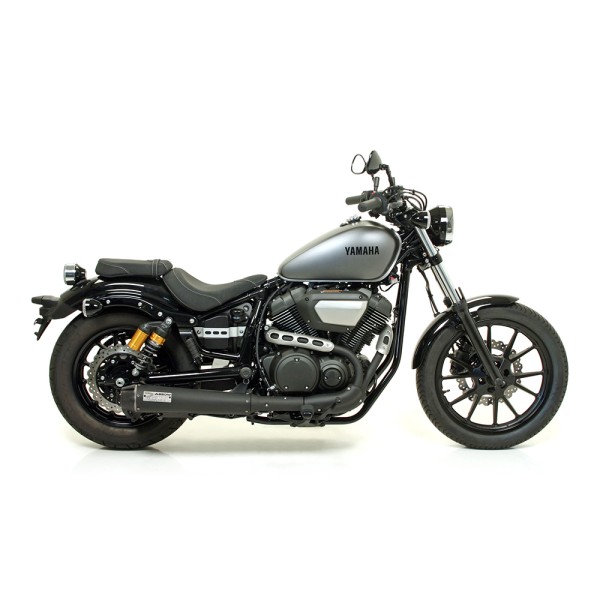 ARROW Auspuff REBEL DARK für Yamaha XV950R 2014-2016, Edelstahl schwarz