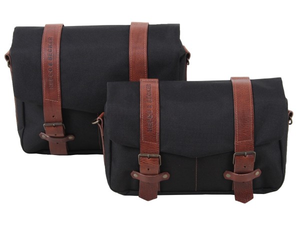 Set de sacoches de coursier LEGACY M/L noir pour bretelles C-Bow Hepco & Becker
