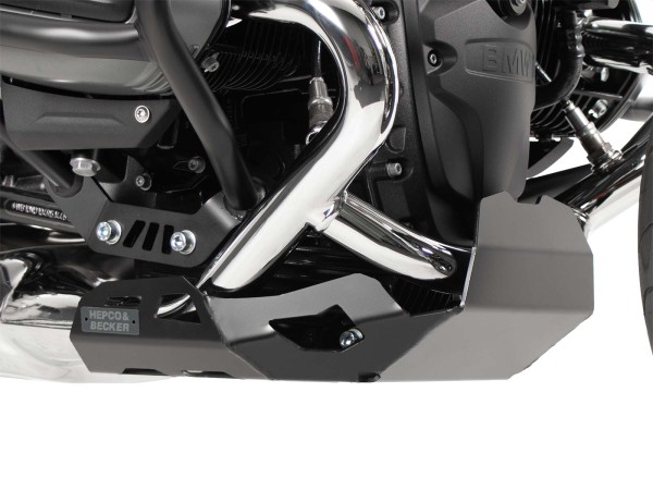 Plaque de protection moteur noire pour BMW R 12 S (25-) Hepco & Becker