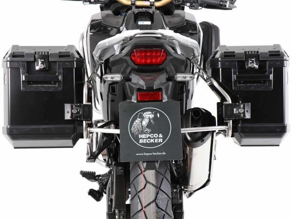 Kit de valises Xplorer Cutout noir + support Cutout argent pour CRF 1100 Africa Twin /Adventure (20-23)
