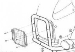 Grille de protection des feux noire pour BMW R 850 GS (98-00)/R 1100 GS (94-99) Hepco & Becker
